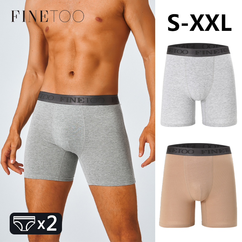 2pcs Cotton Long Boxers For Me - Boxer Brief Pack Cotton 리뷰 및 가격