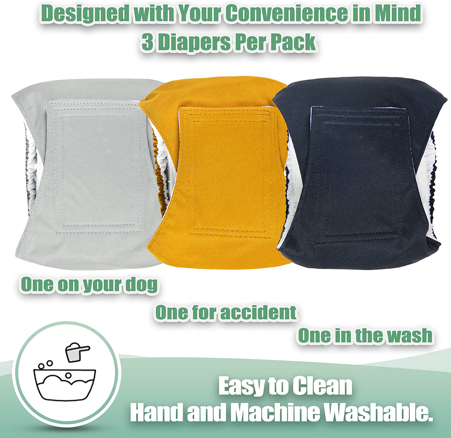 3 Pack Dog Belly Bands Washabl - Multi Pack Underwear 리뷰 및 가격
