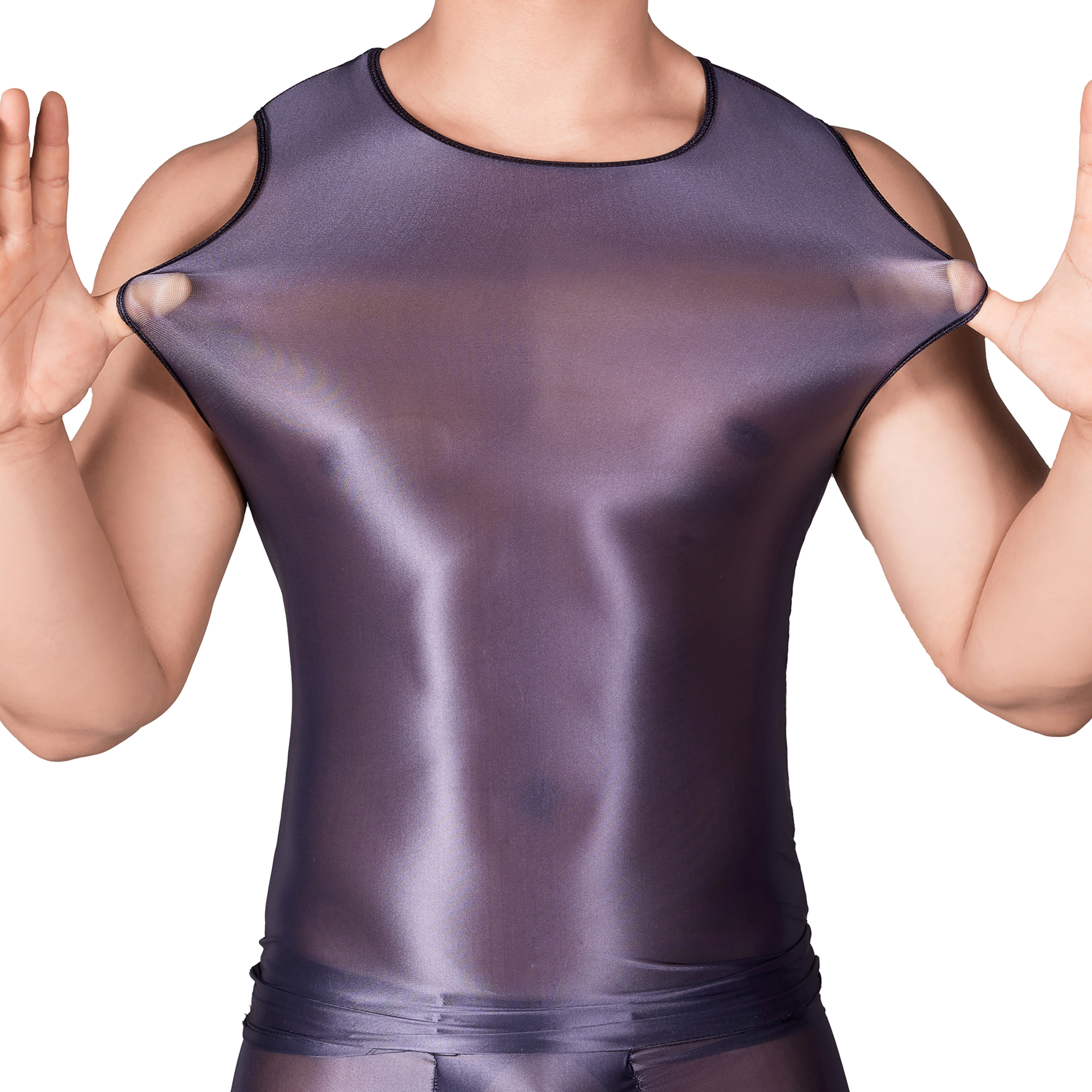 Solid Color Men's Slim Smooth  - Sleeveless Undershirt 리뷰 및 가격
